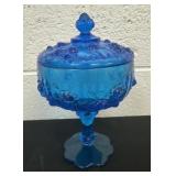 9ï¿½ LRG. Vintage FENTON Glass Compote Mid Century