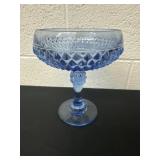 Vintage Indiana Glass Ice Tiara Blue Diamond
