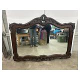 Beautiful Carved Wood Beveled Framed Decorative