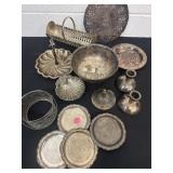 Group of silver plated items