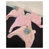 4 new pink beanies