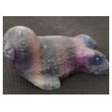 Carved gemstone rainbow fluorite Crystal