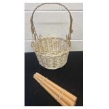 14ï¿½ basket and candle sticks