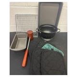 Kitchen pans, hot pad and more