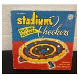 Vintage Stadium Checkers Marble Game
