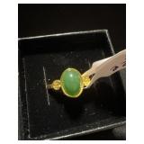 Gold plated on jewlery brass ring size 8 with