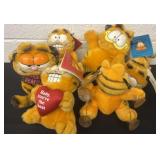 Group of Garfield plushies