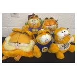 Group of Garfield plushies