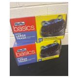 2 new hefty 33 gallon bags 50 per box