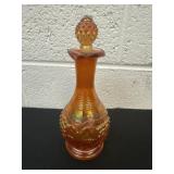 Carnival Glass Marigold Decanter Vintage with