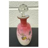 5ï¿½Victorian-era peach blown art glass scent bottle