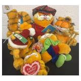 Group of Garfield plushies