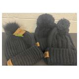 3 new black bottle beanies
