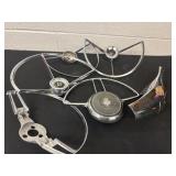 Group of vintage steering wheels