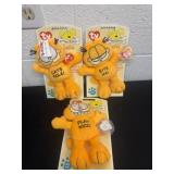 3 ty Garfield bow wow beanies