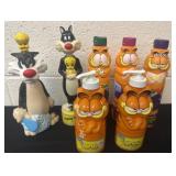 Group of Garfield and Sylvester soaps