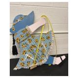 Cute Handmade Wooden Swinging Girl Decoration