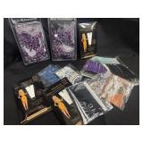 Hair accessories and clothing tape and clips.