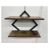 2 Tier Wall Diamond Wall Shelves 15x15