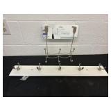 New Over the Door 6 Hook Rack and Wooden 5 Hook