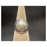 Vintage Sterling Silver Dome Statement Band Ring
