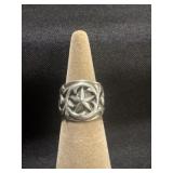 Sterling Silver 925 Oxidized Texas Lone Star