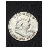 1950 Ben Franklin silver  half dollar
