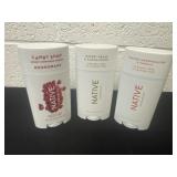 3 new  native deodorant