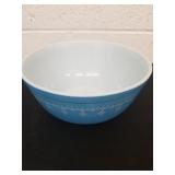 Vintage PYREX 8.5 inch snowflake blue mixing bowl