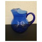 8.5 inch cobalt blue pitcher