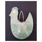 9x6-in vintage ceramic bird wall pocket made with