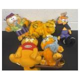 Group of Garfield plushies