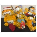 Group of Garfield plushies