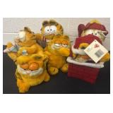 Group of Garfield plushies