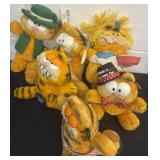Group of Garfield plushies
