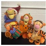 3 tigger plushies