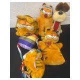 Group of Garfield plushies