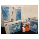 Group of new LED light bulbs