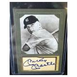 Mickey Mantle D Gordon facsimile auto
