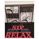 15x10-in live and laugh candle holders and 16 x