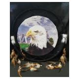 New 23.5 in diameter eagle feathered dreamcatcher