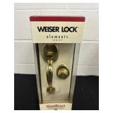 Weiser Lock Solid Brass Handleset in Box