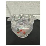 Vintage Beautiful Fenton hand-painted opalescent