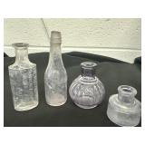 3 Antique Purple Medicine&Ink Bottles
