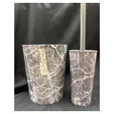 New trash can and toilet brush set