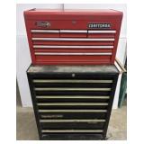 2pc Craftsman Toolbox on Wheels has some tools