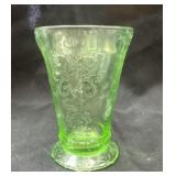 Hazel Atlas FLORENTINE GREEN uranium 5' - 9 OZ