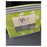 New spot king sheet set green poka dots