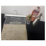 Shower Curtain with soap dispenser and hand soaps