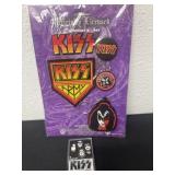 Kiss pins and stickers and keychains